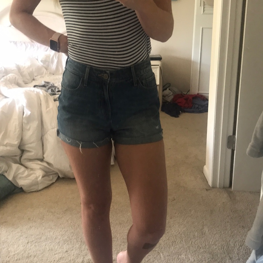 Super high waisted jean shorts